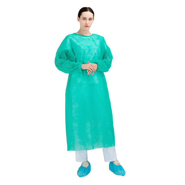 Disposable PP Isolation Gown Green